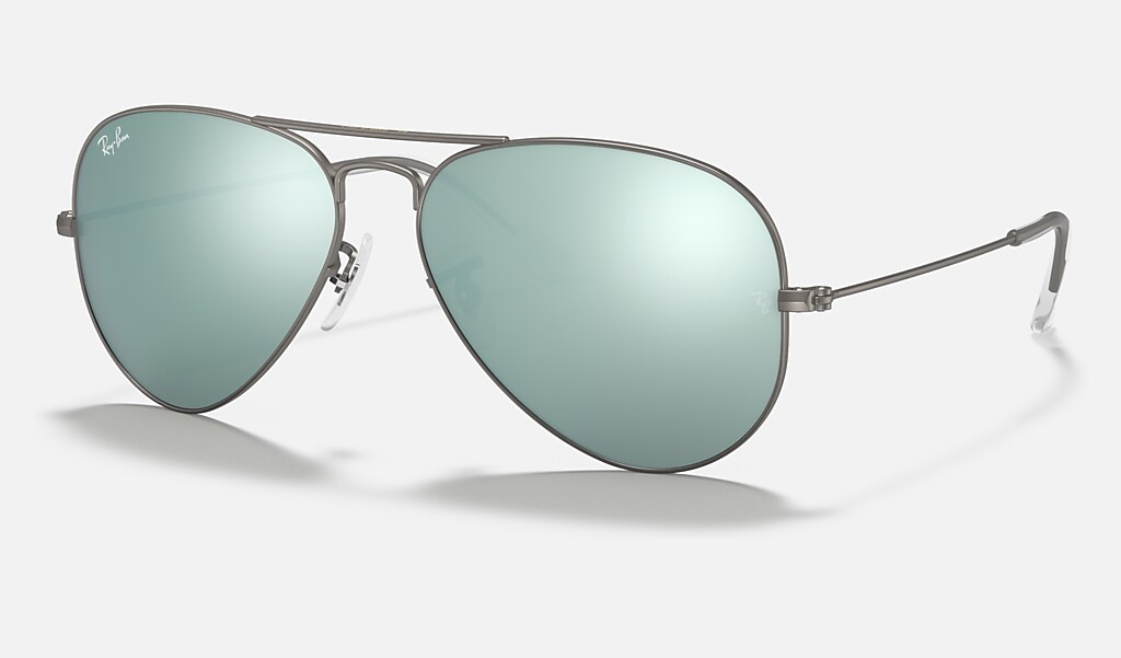 Aviator Flash Lenses Sunglasses in Gunmetal and Silver | Ray-Ban®