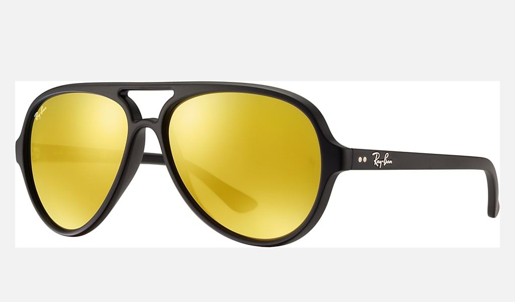 Cats 5000 Flash Lenses Sunglasses in Black and Yellow | Ray-Ban®