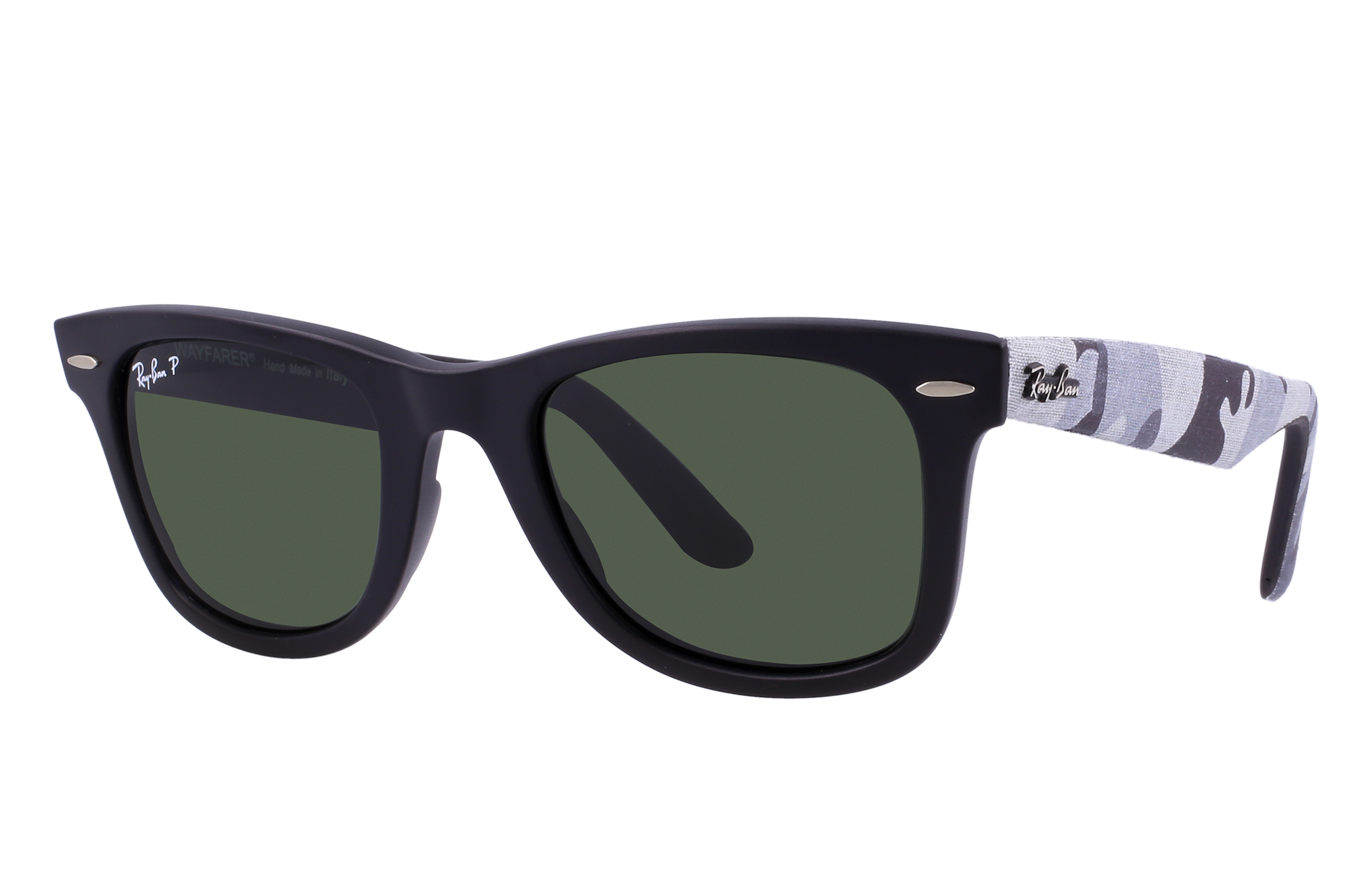 Wayfarer Sunglasses in Matte Black and Green | Ray-Ban®