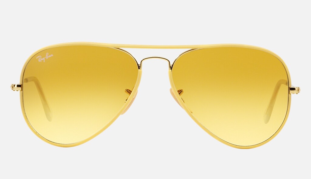 Aviator Full Color Sunglasses in Yellow and Yellow | Ray-Ban®