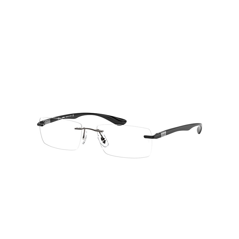 Ray-Ban Rb8724 Optics Eyeglasses Black Frame Clear Lenses Polarized 54-17