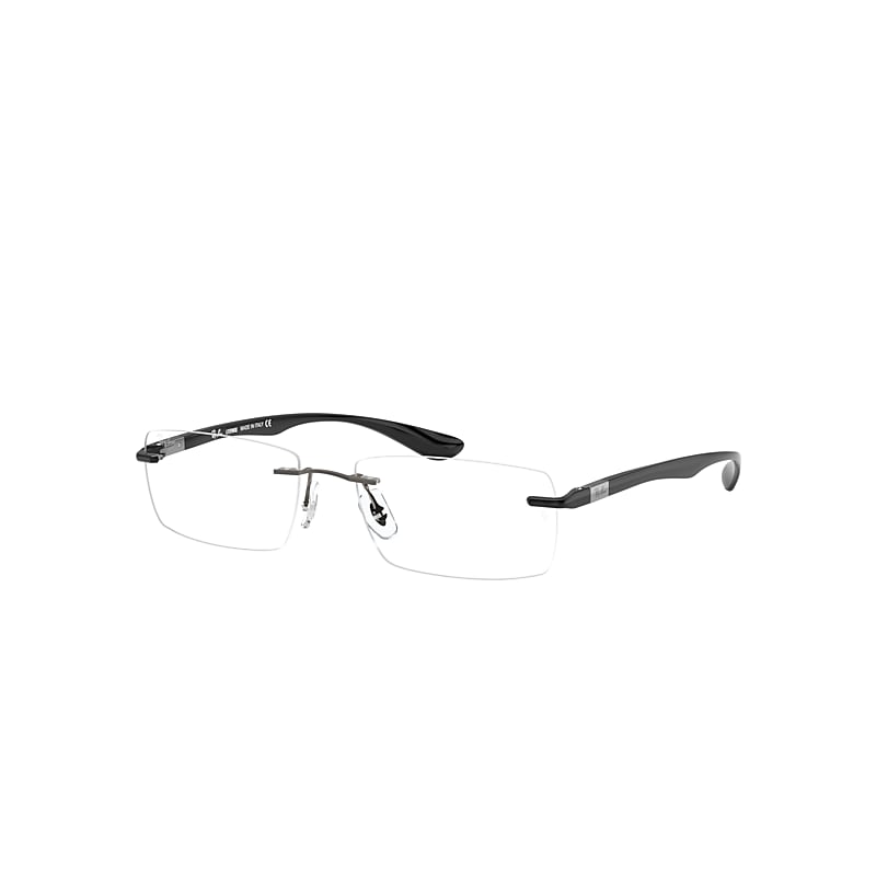 Ray-Ban Rb8724 Optics Eyeglasses Black Frame Clear Lenses Polarized 56-17