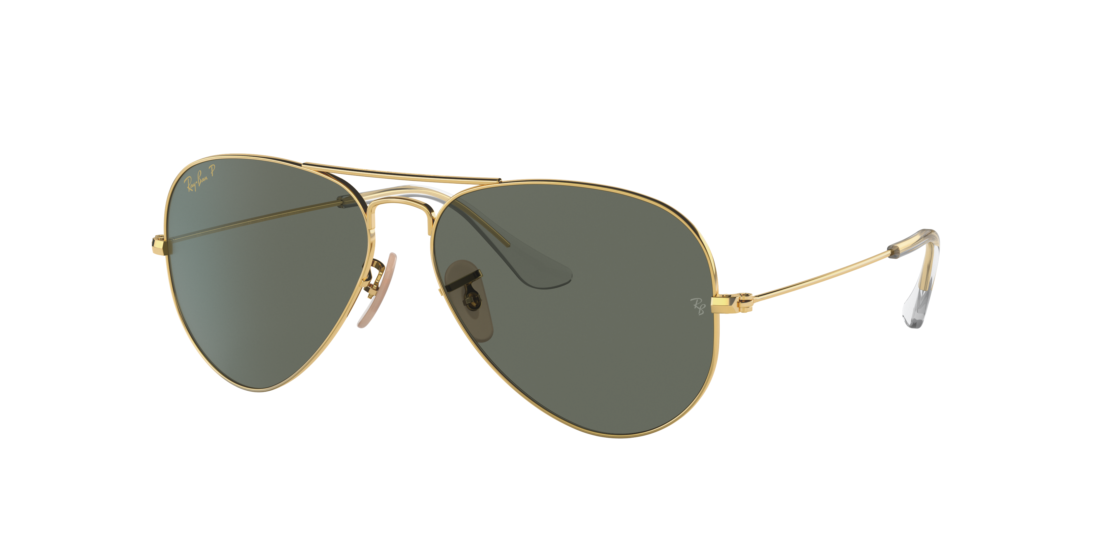 backup monarki Støt Aviator Solid Gold Sunglasses in Gold and Green | Ray-Ban®
