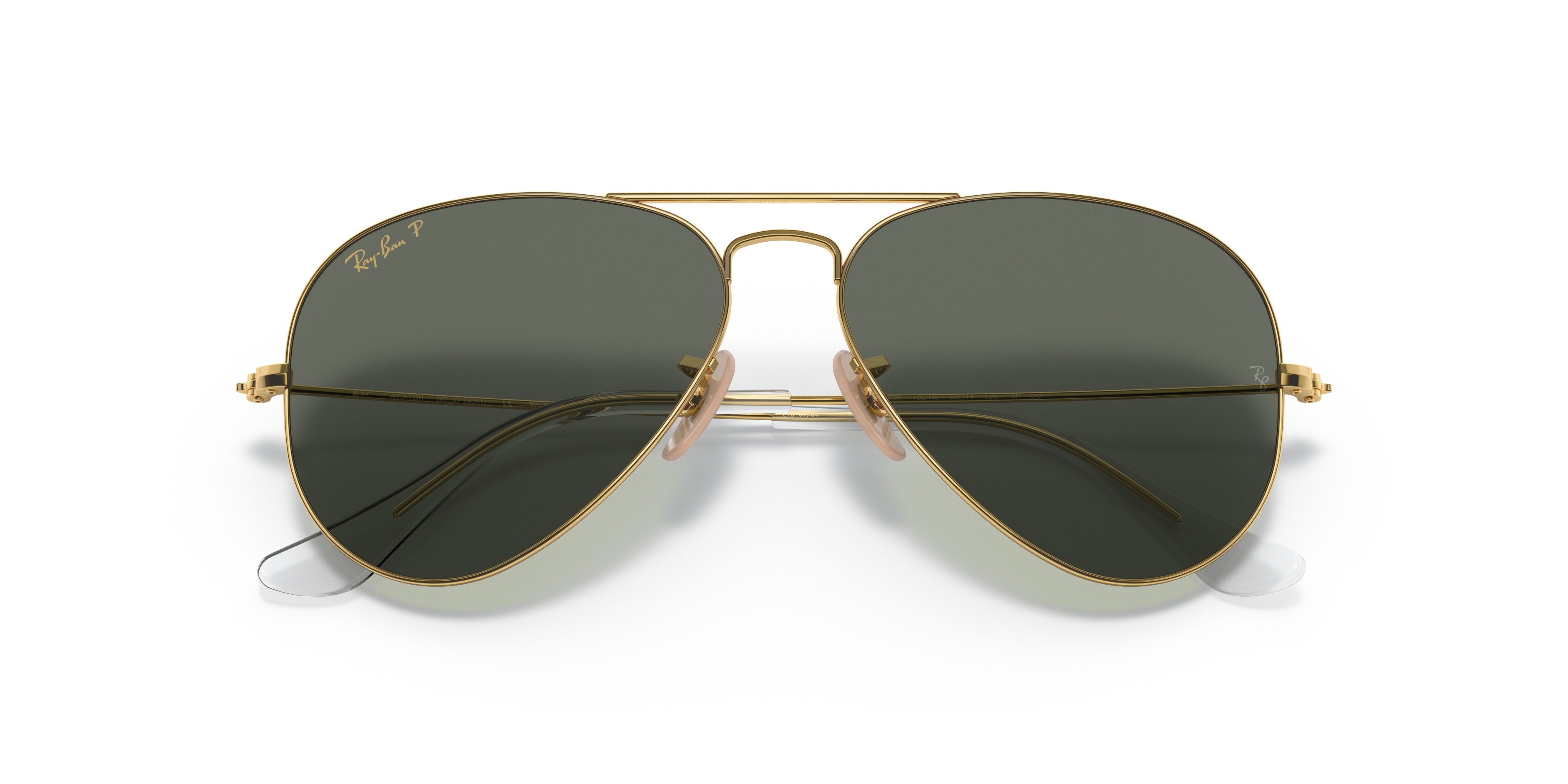 ray ban gold trim