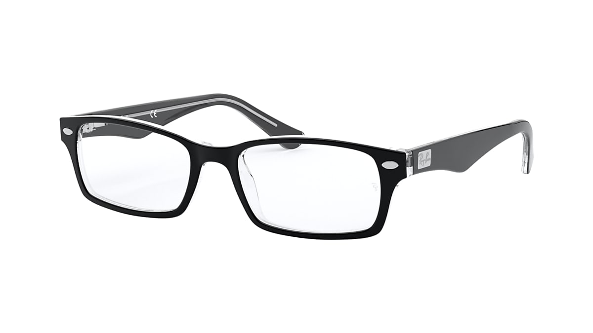 RB5206 OPTICS Eyeglasses with Black On Transparent Frame