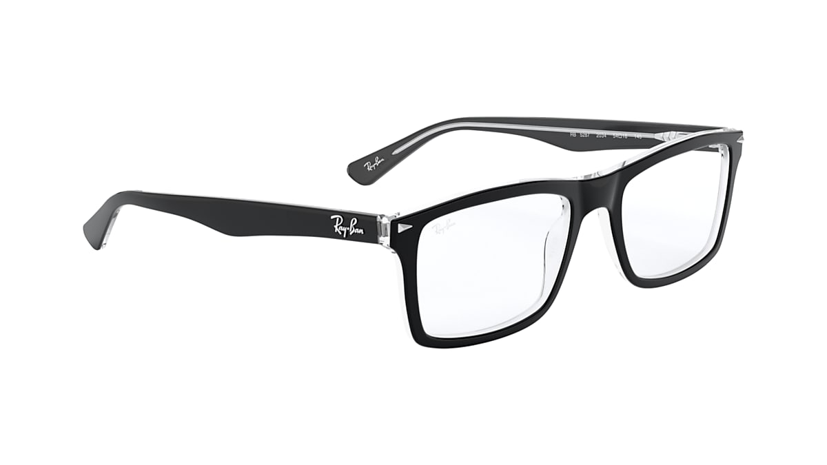 Rb5287 Optics Eyeglasses with Preto sobre Transparente Frame | Ray-Ban®