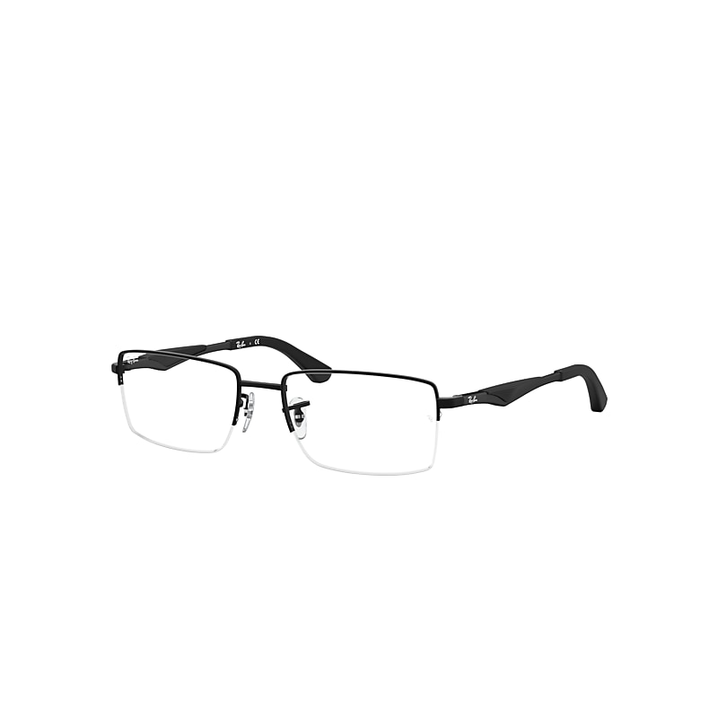 Ray-Ban Rb6285 Optics Eyeglasses Black Frame Clear Lenses Polarized 53-18