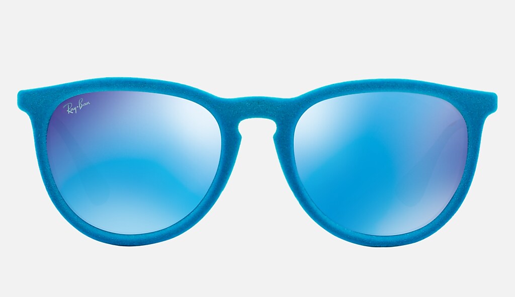Erika Velvet Sunglasses in Light Blue Velvet and Blue | Ray-Ban®