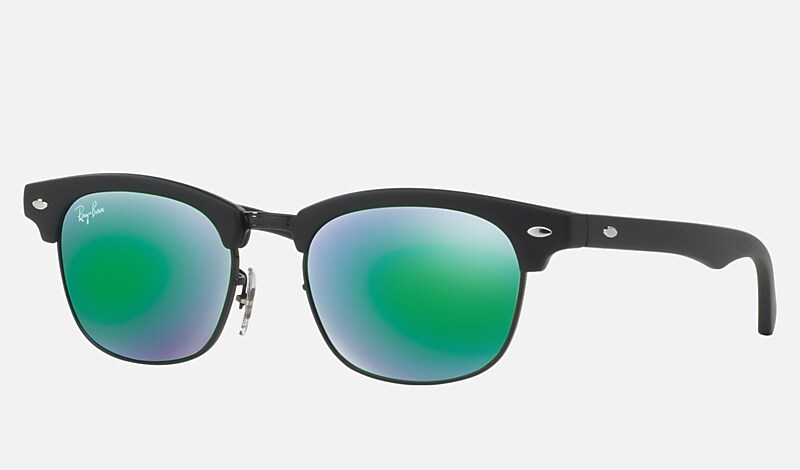 CLUBMASTER KIDS Sunglasses in Black and Green RB9050S Ray Ban