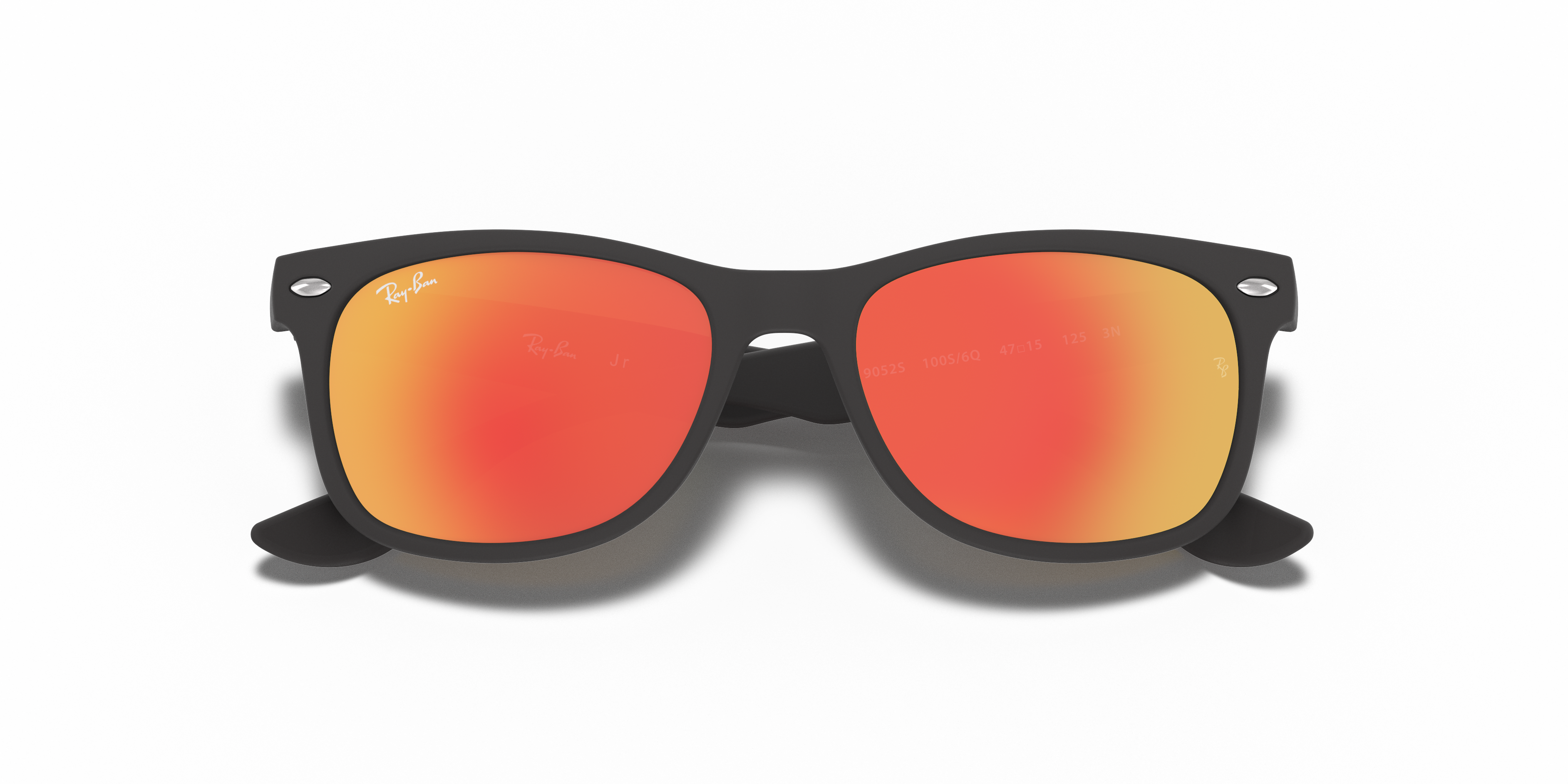 New Wayfarer Junior Sunglasses in Black and Red | Ray-Ban®