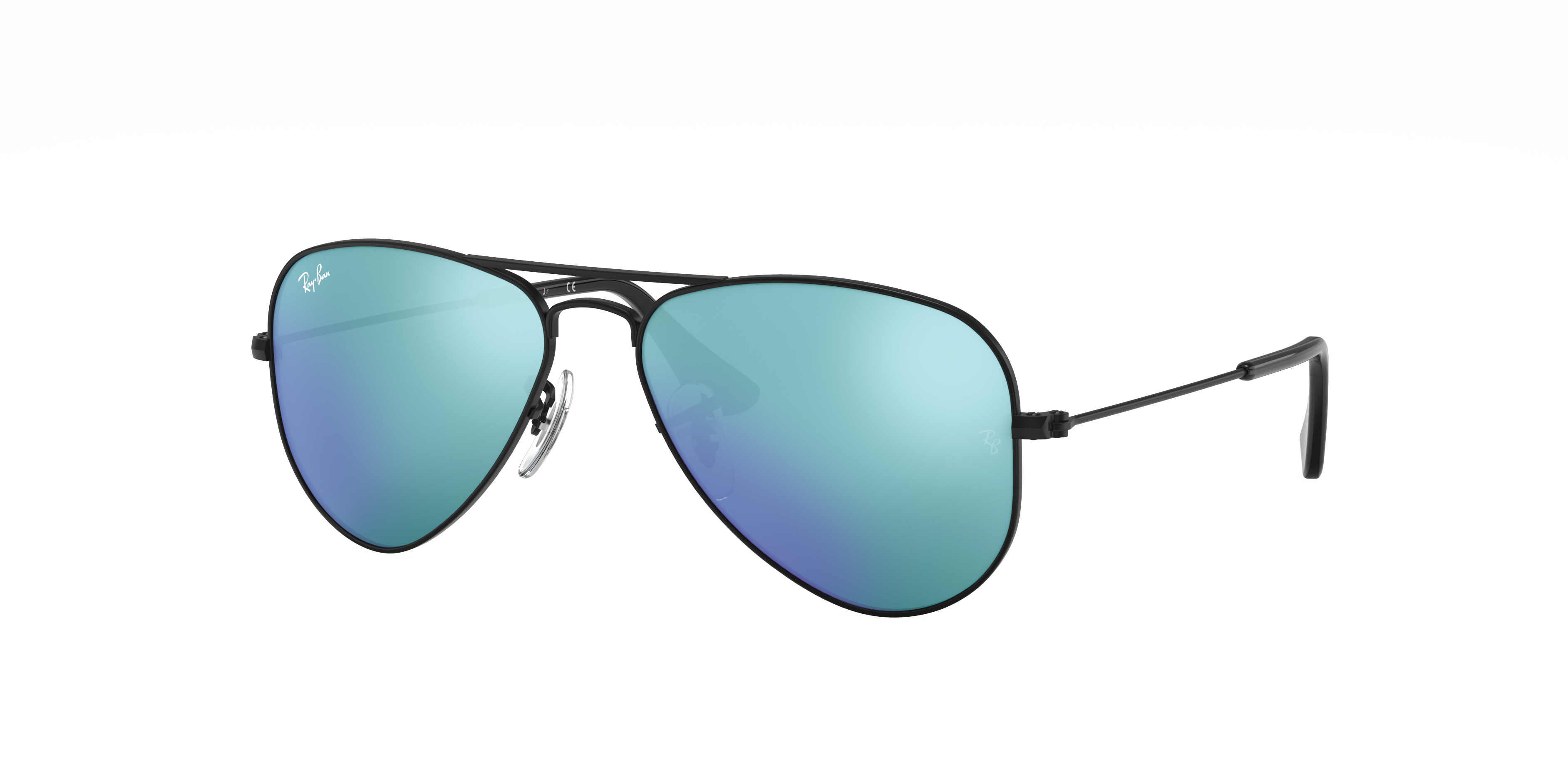 Munk Steward overholdelse Aviator Kids Sunglasses in Black and Blue | Ray-Ban®