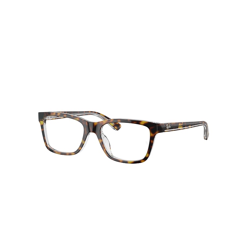Ray-Ban Junior Rb1536 Optics Kids Eyeglasses Dark Havana Frame Clear Lenses Polarized 48-16