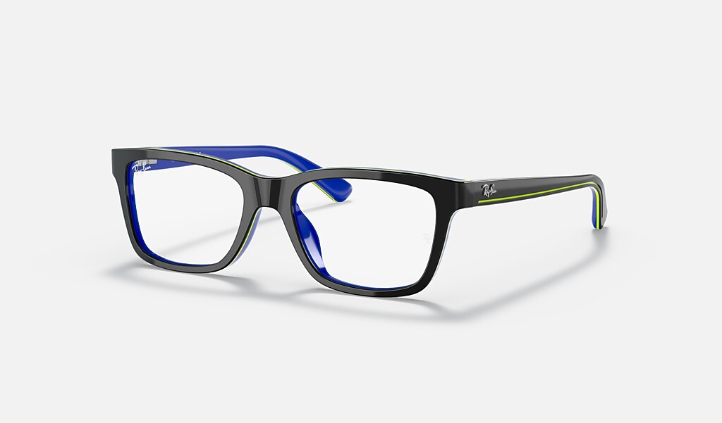 Rb1536 Optics Kids Eyeglasses With Dark Grey On Blue Frame Ray Ban Rb1536 Optics Kids Eyeglasses With Dark Grey On Blue Frame Ray Ban