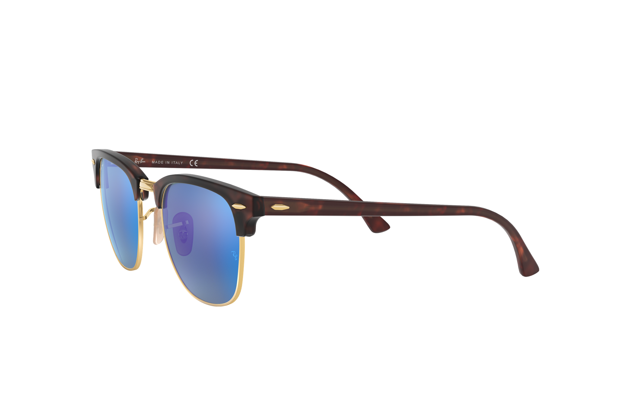 rayban clubmaster blue lens