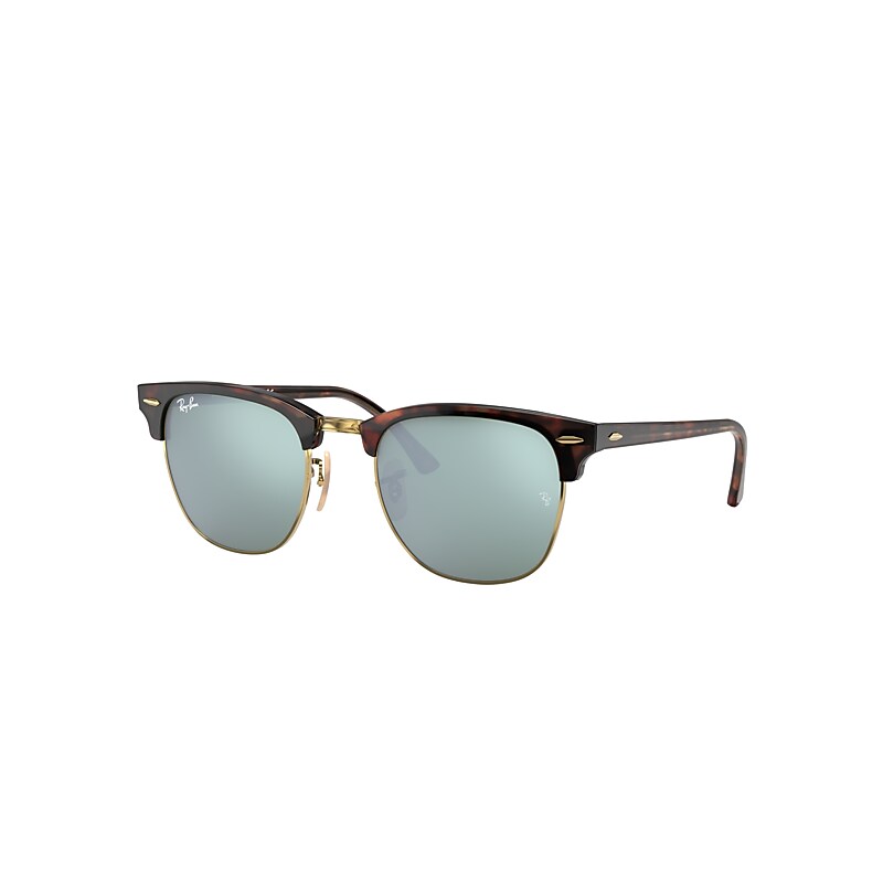 Ray-Ban Clubmaster Flash Lenses Sunglasses Tortoise Frame Silver Lenses 51-21