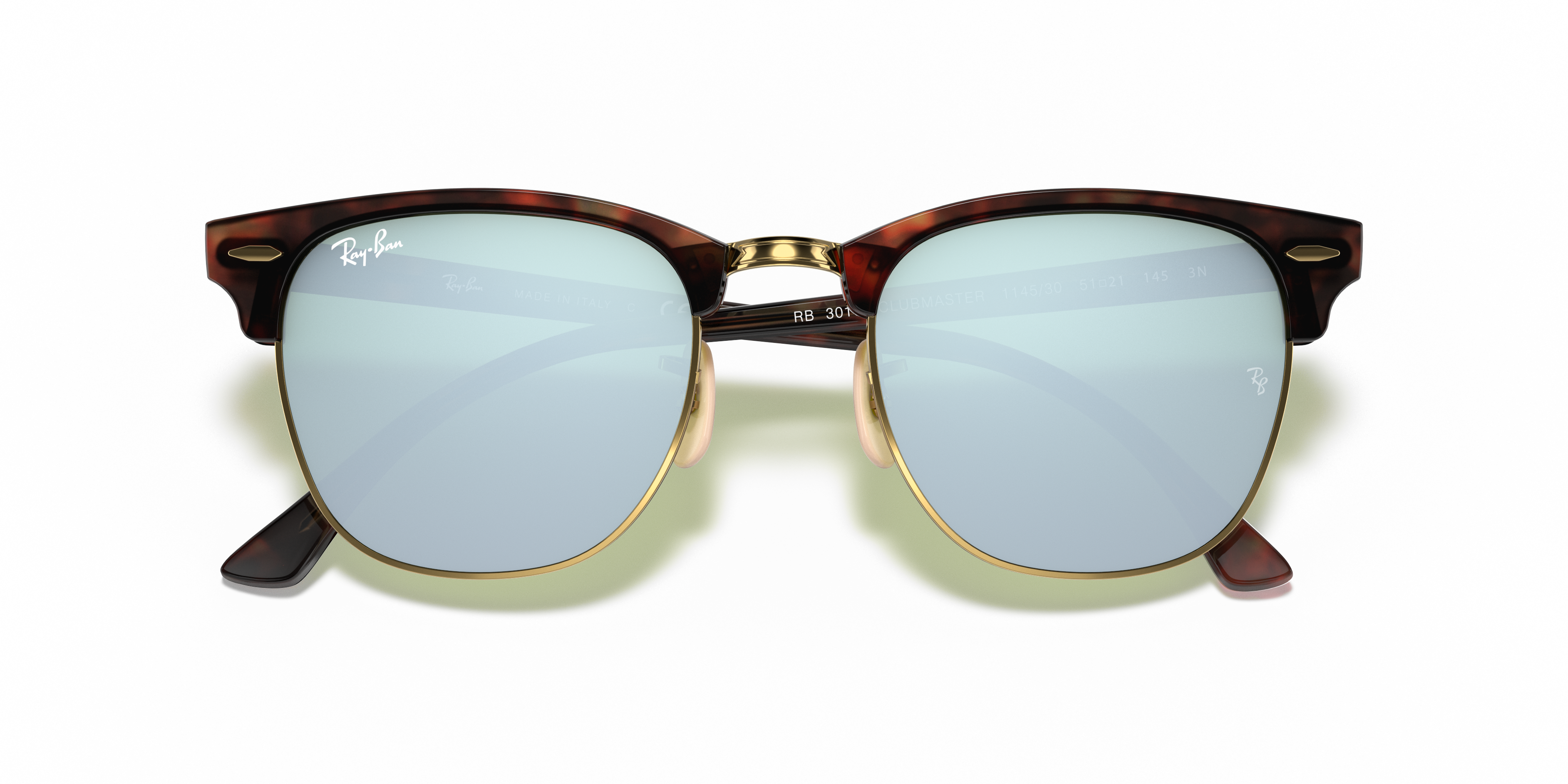 ray ban clubmaster mirrored silver