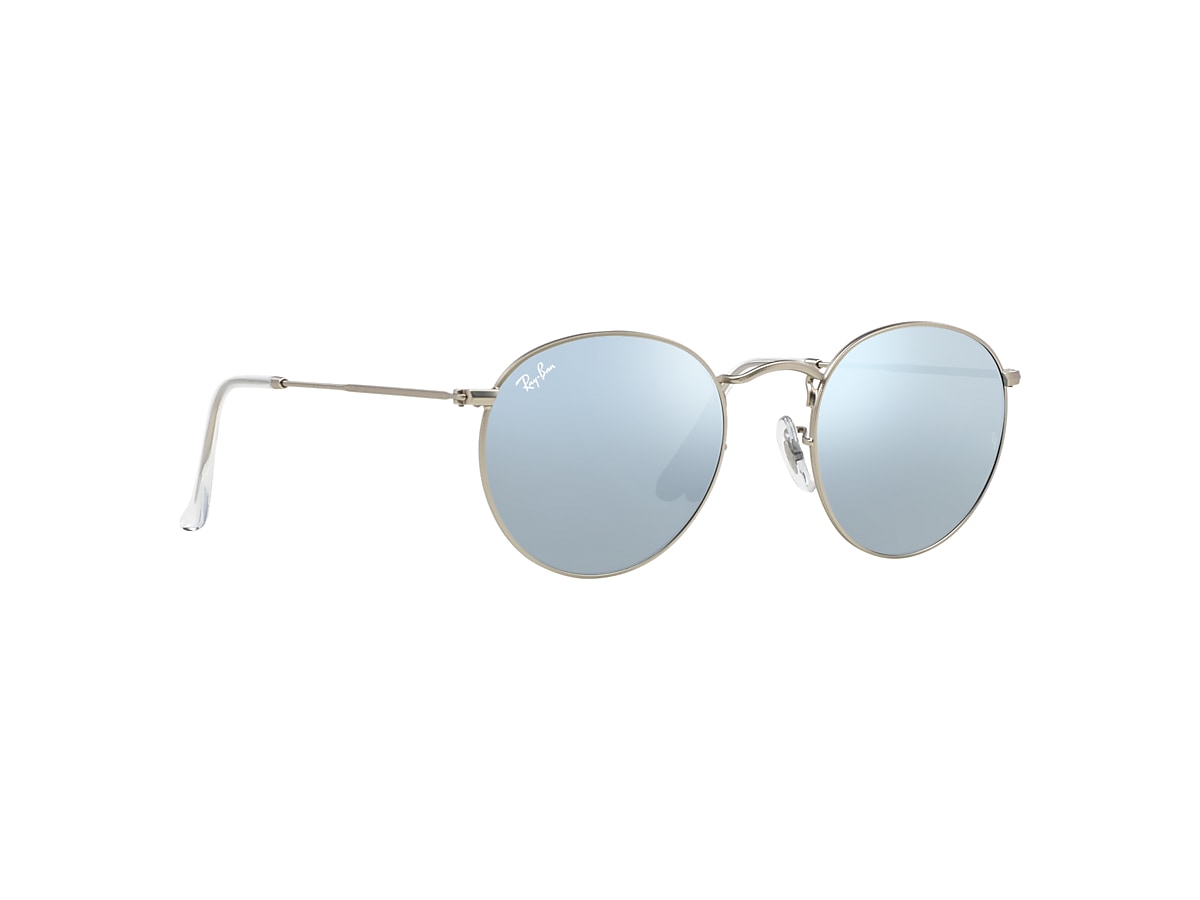Ray-Ban RB3447 Round Flash Lenses 50 Silver Flash & Silver