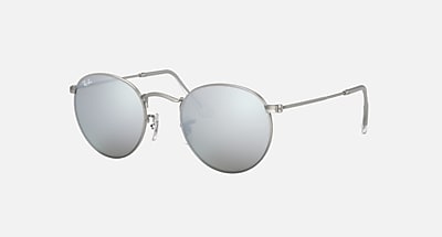 ROUND FLASH LENSES Sunglasses in Silver and Solid Color (50-21