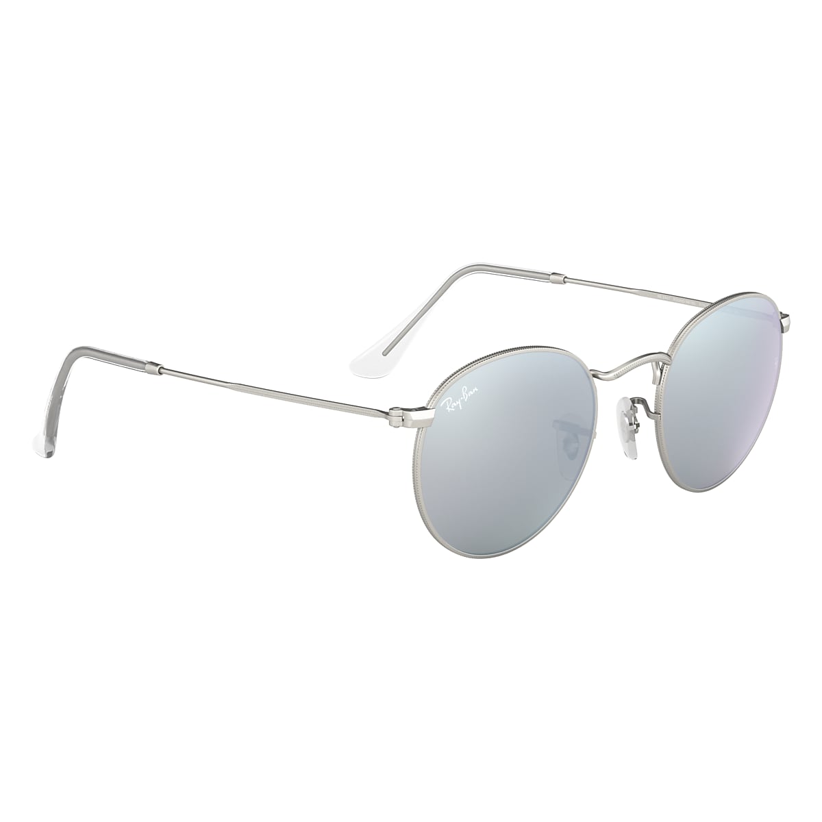 Ray-Ban RB3447 Round Flash Lenses 50 Silver Flash & Silver