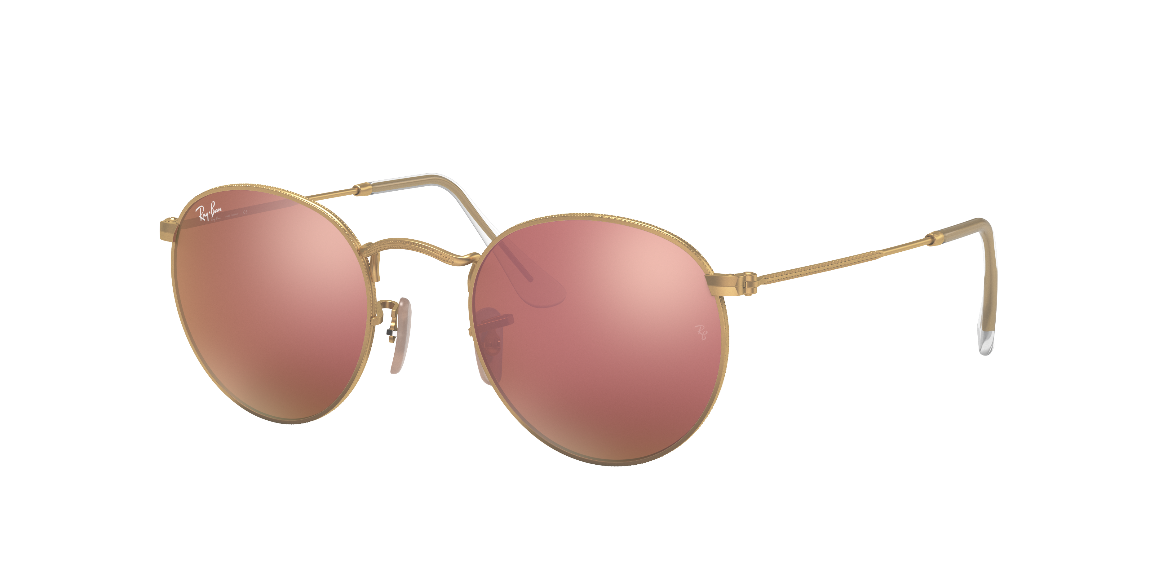 Round Flash Lenses Sunglasses in Gold and Copper | Ray-Ban®