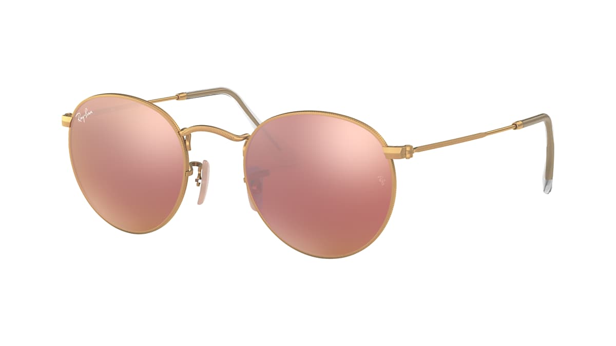 ROUND FLASH LENSES Sunglasses in Gold and - RB3447 Ray-Ban® US
