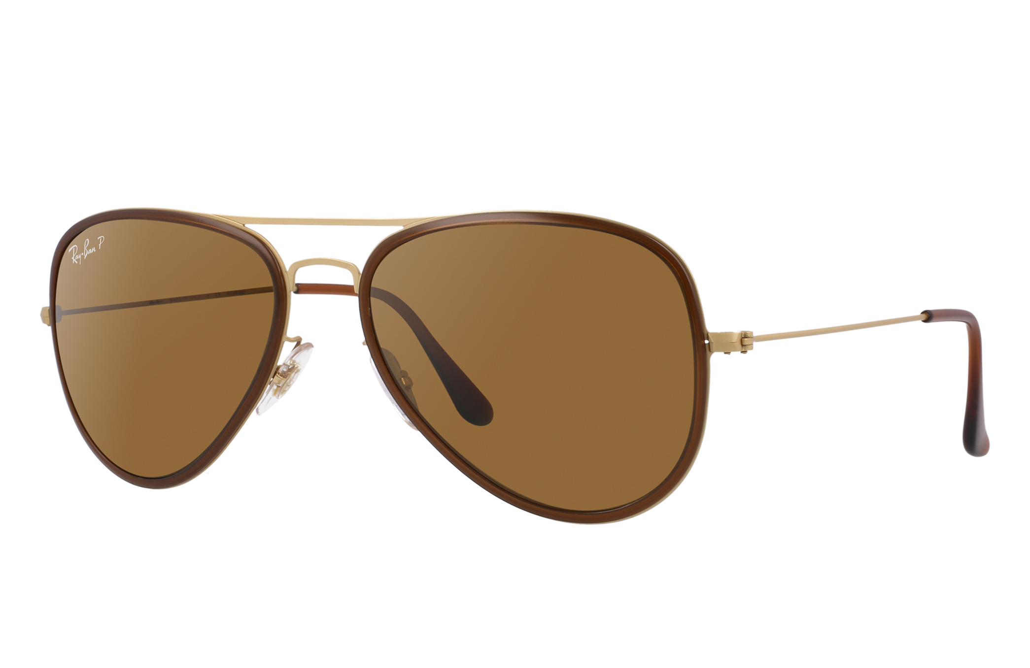 Toeval Abstractie Moedig Aviator Flat Metal Sunglasses in Sand Gold/Brown and Brown | Ray-Ban®