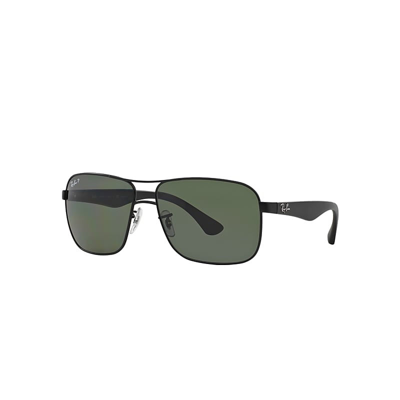 Ray-Ban Rb3516 Sunglasses Black Frame Green Lenses Polarized 59-15