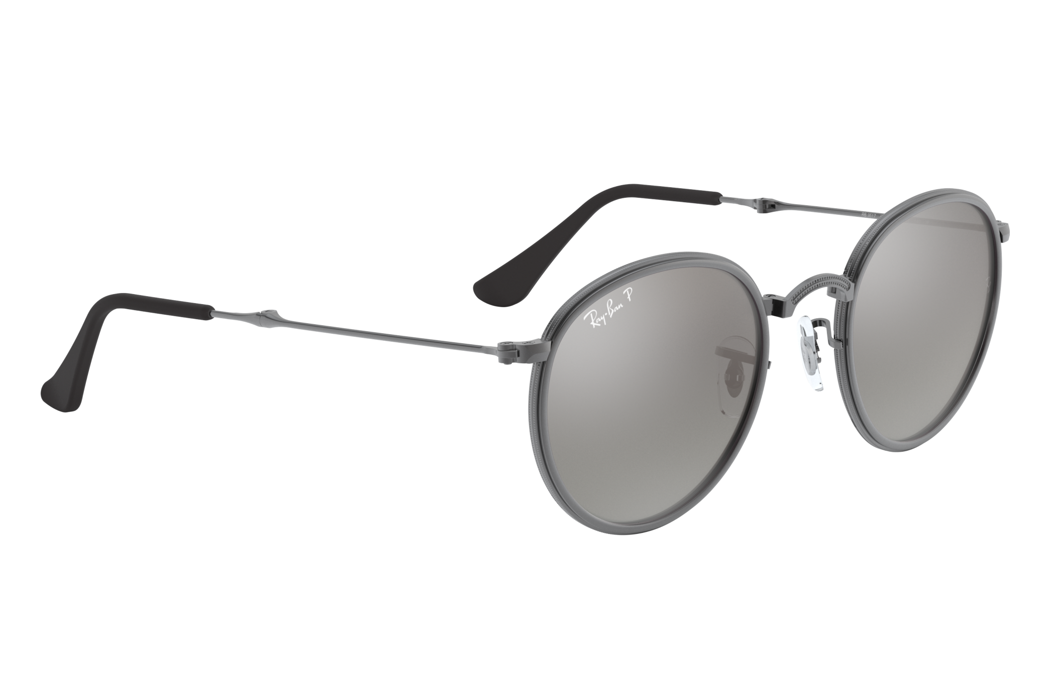 ray ban round folding gunmetal