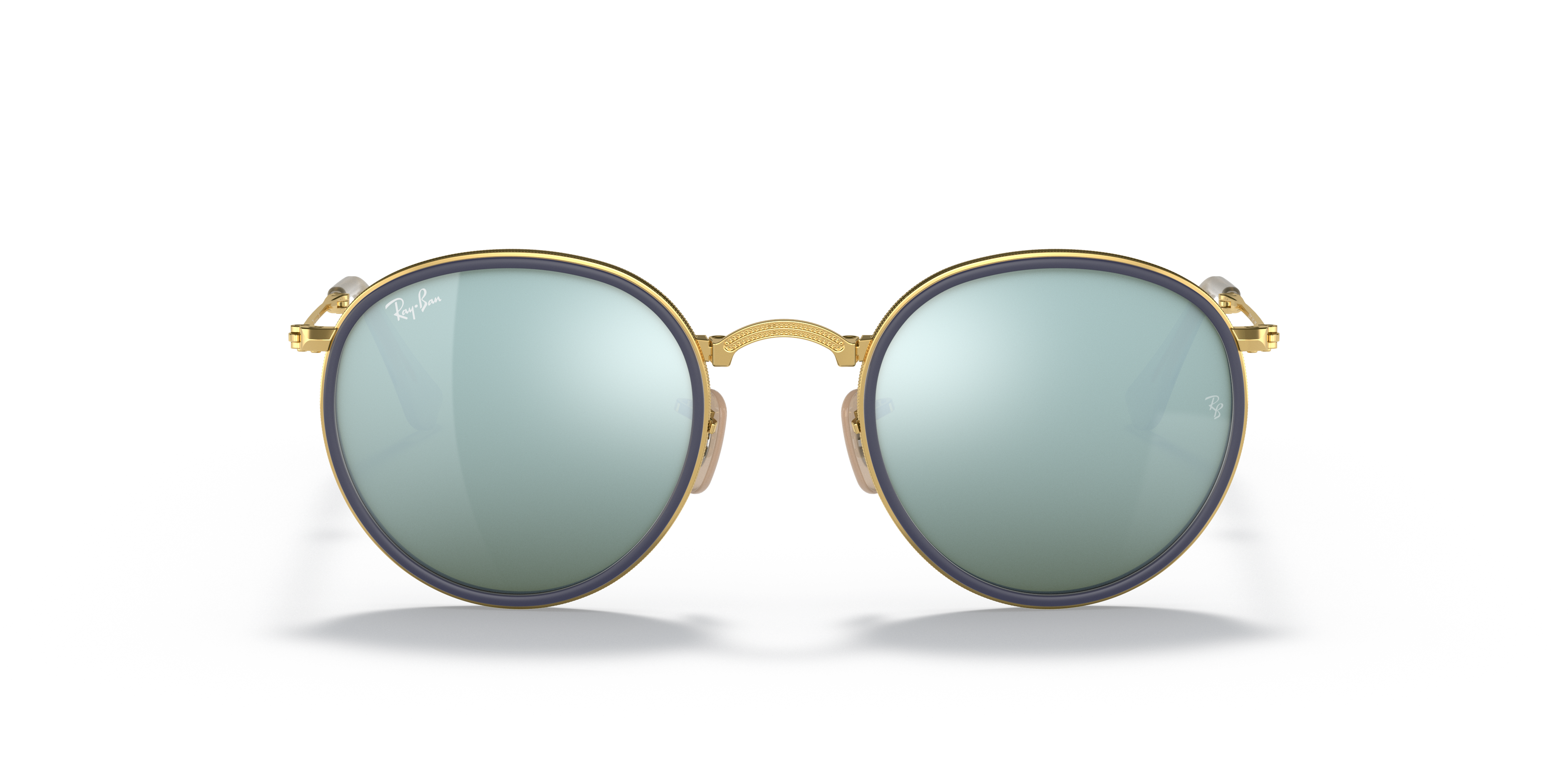 ray ban round metal folding sunglasses