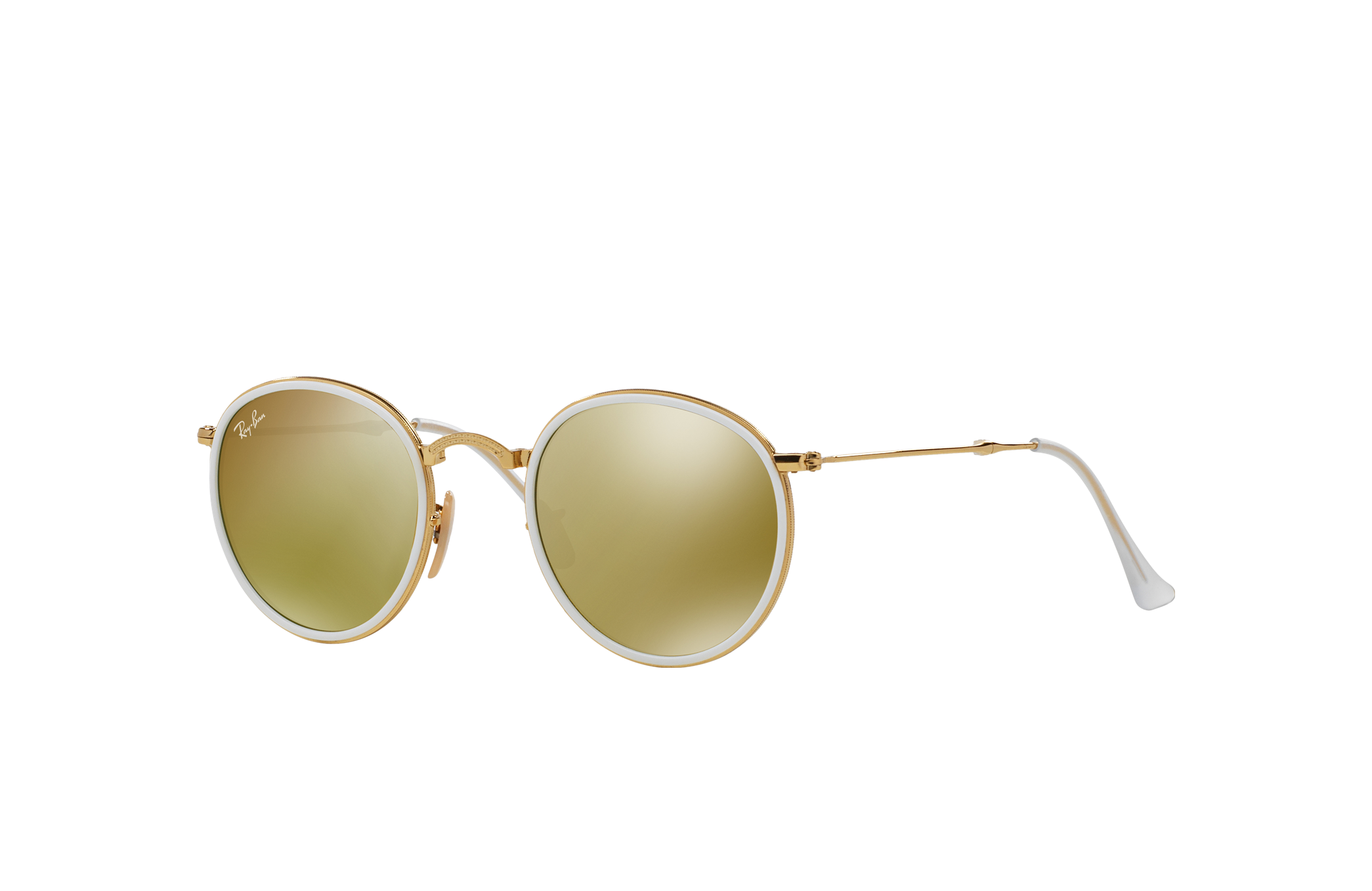 Round Folding Sunglasses in Gold and Yellow | Ray-Ban®