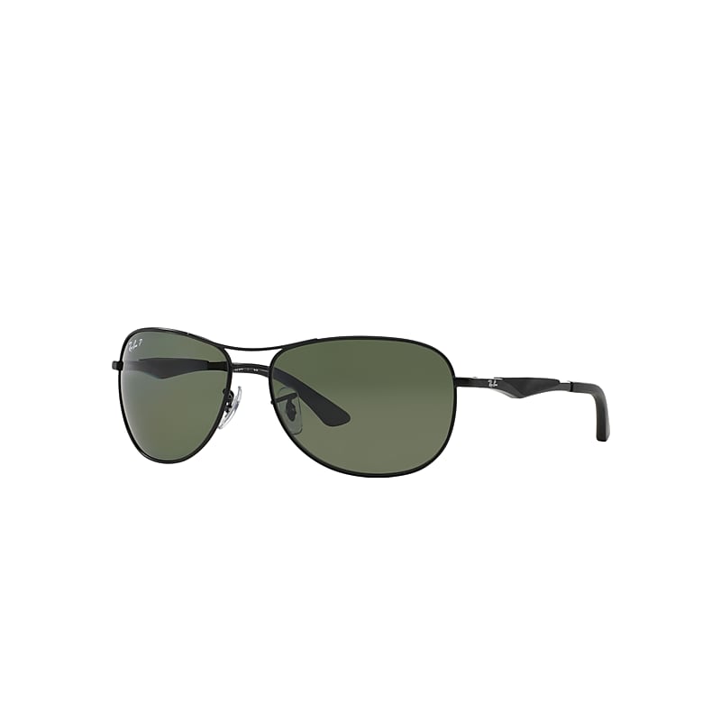 Ray-Ban Rb3519 Sunglasses Black Frame Green Lenses Polarized 59-15