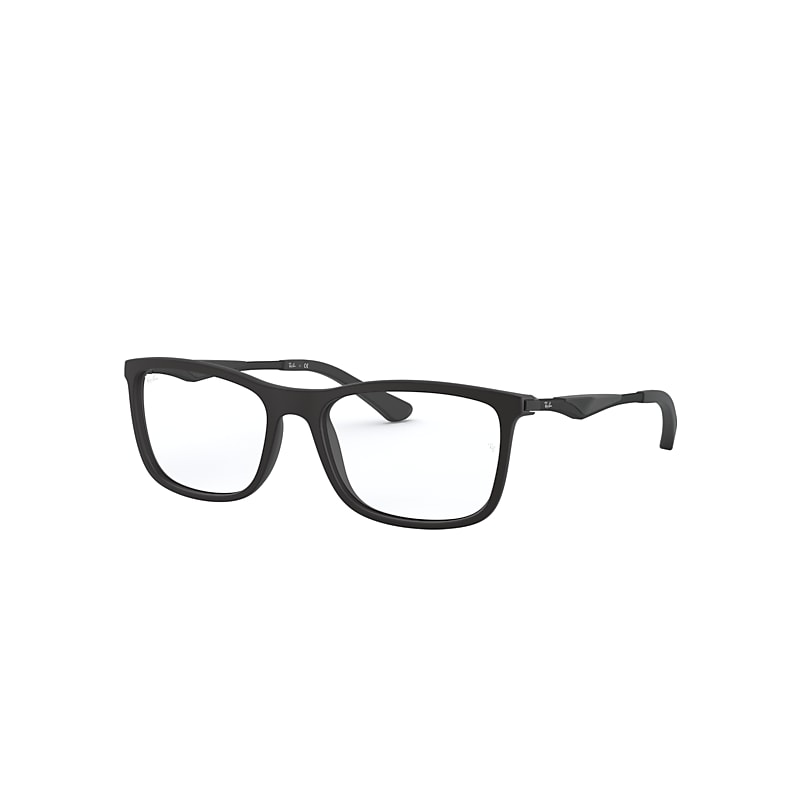 Ray-Ban Rb7029 Optics Eyeglasses Black Frame Clear Lenses Polarized 55-17