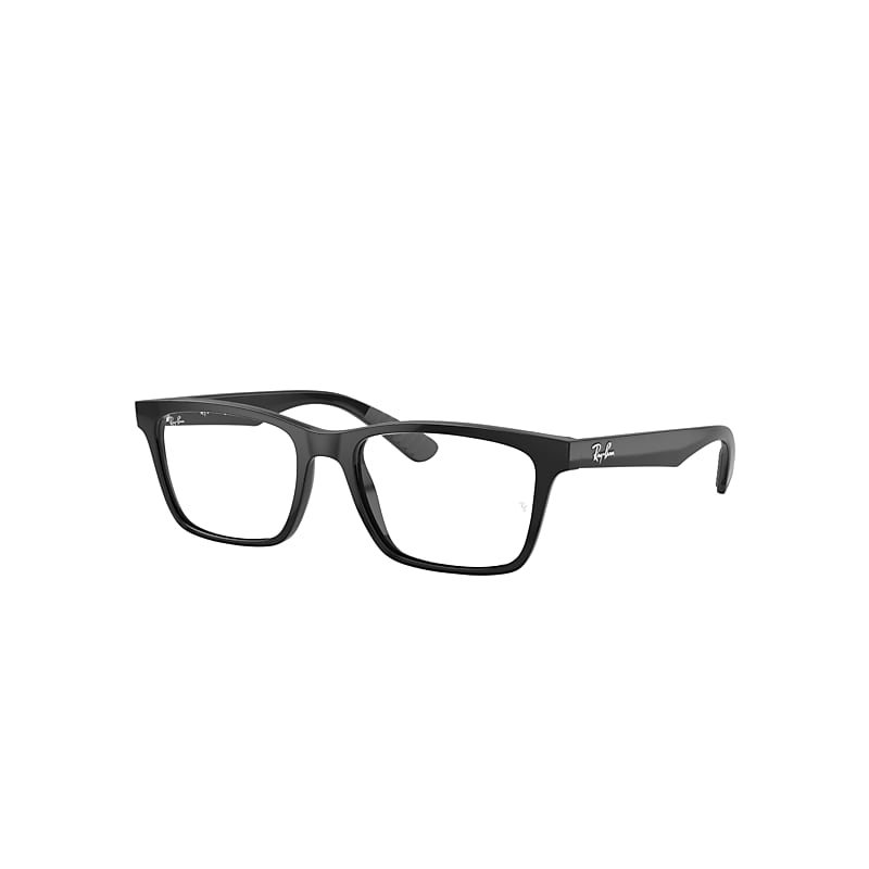 Ray-Ban Rb7025 Eyeglasses Black Frame Clear Lenses Polarized 53-17