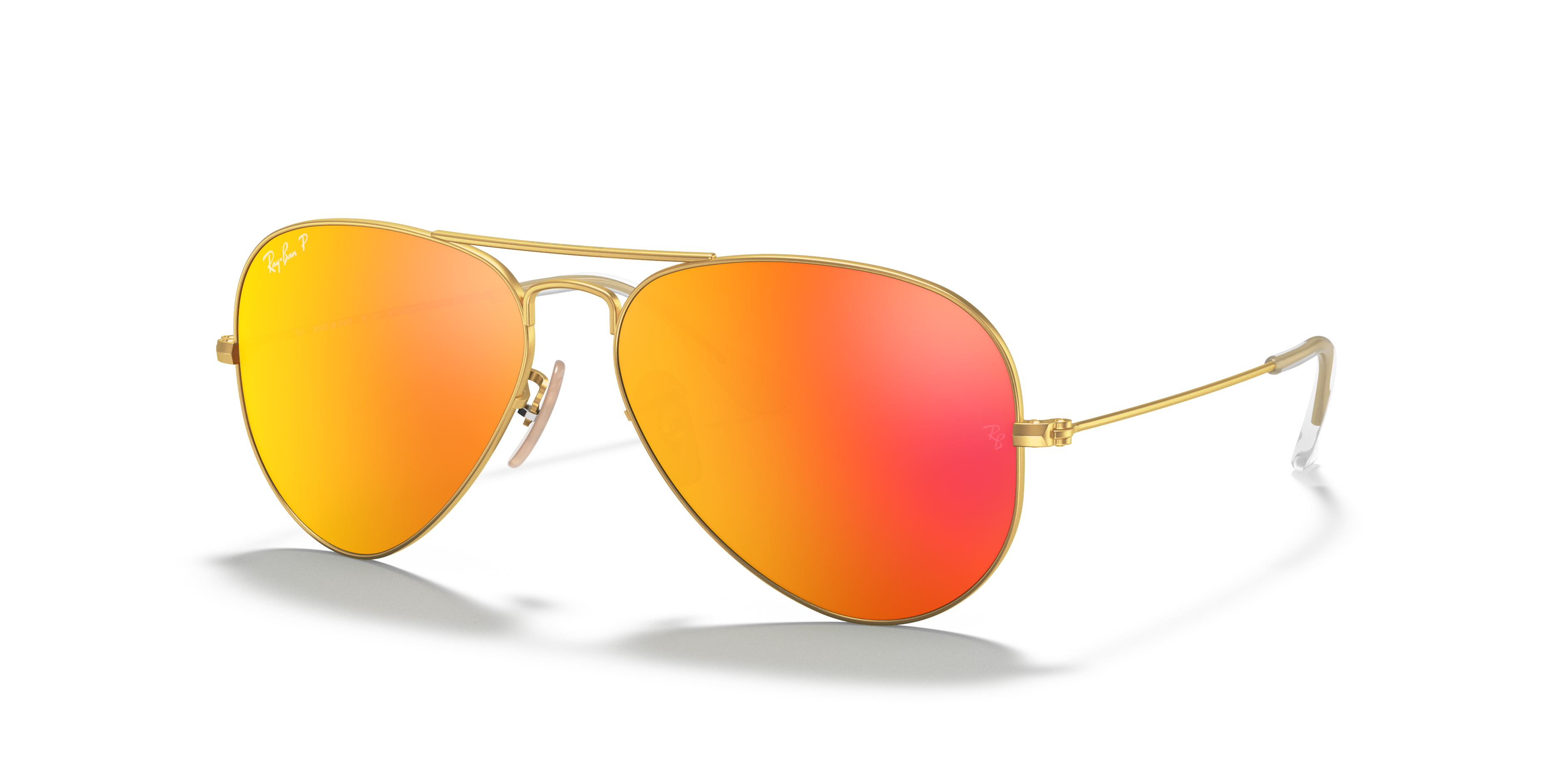 ray ban aviator orange lens