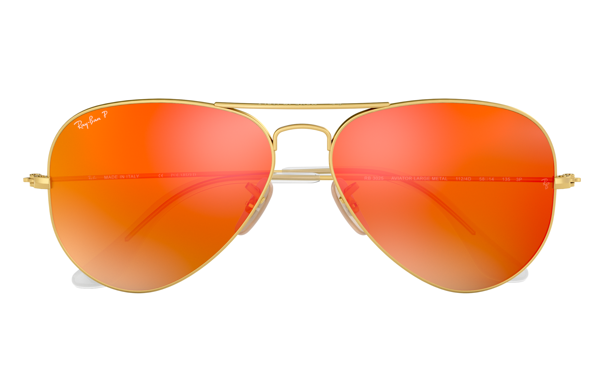 ray ban orange mirror aviator