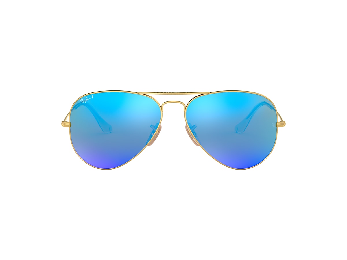 Flash Lenses Sunglasses in Gold Blue | Ray-Ban®