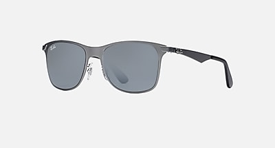 WAYFARER FLAT METAL Sunglasses in Gunmetal and Silver Gradient Mirror RB3521 Ray Ban