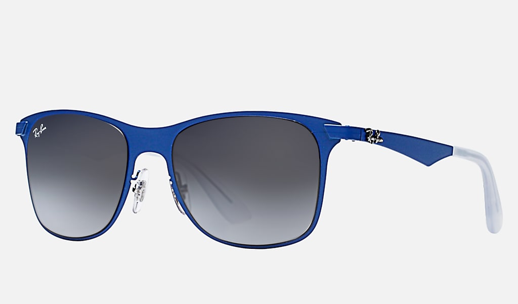 Wayfarer Flat Metal Sunglasses in Blue and Grey | Ray-Ban®