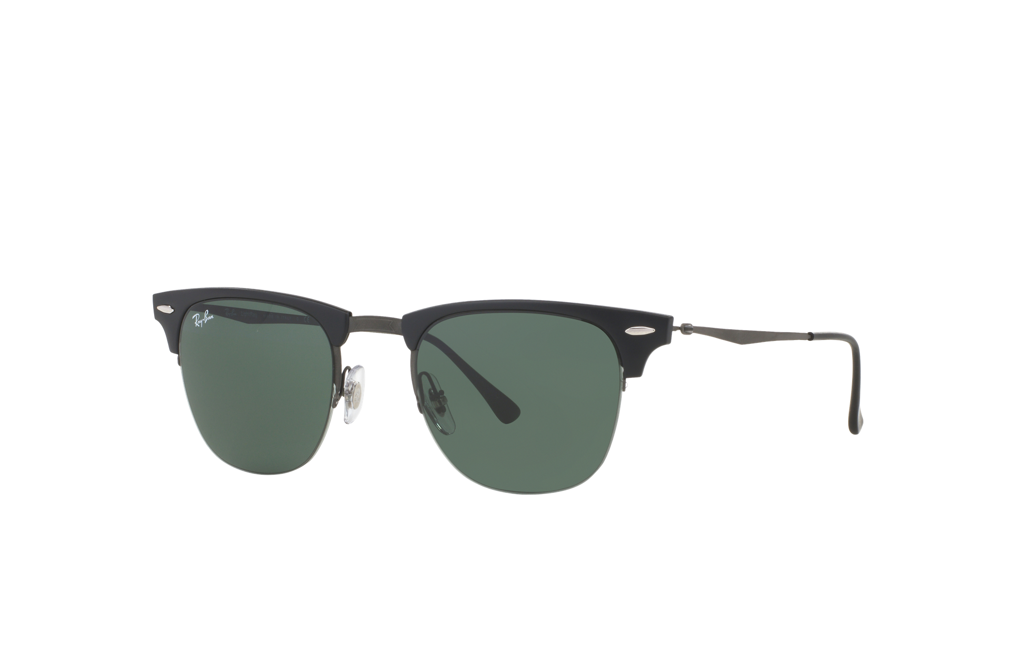 Clubmaster Light Ray Sunglasses in Black and Green | Ray-Ban®