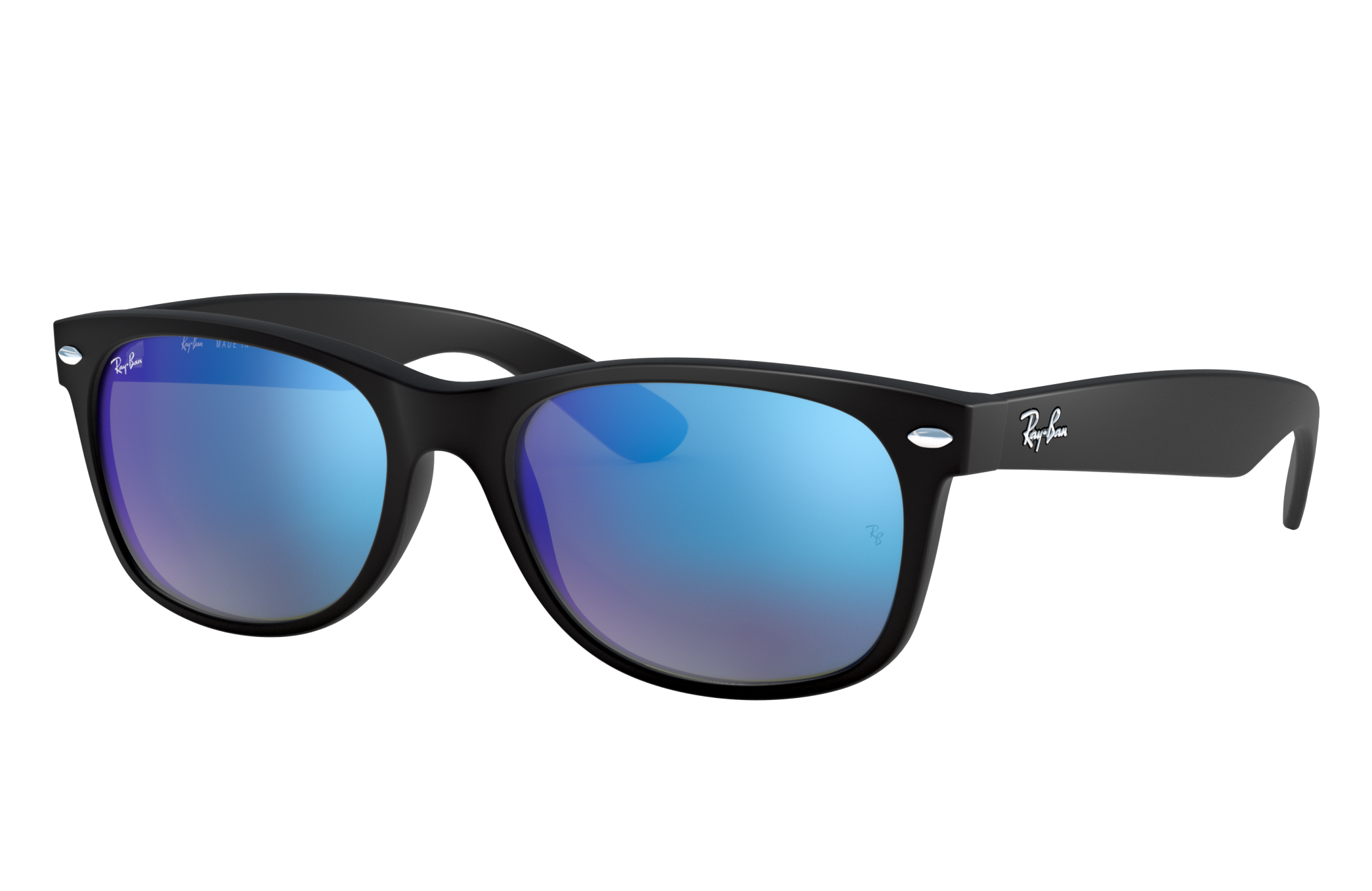 black and blue ray ban sunglasses