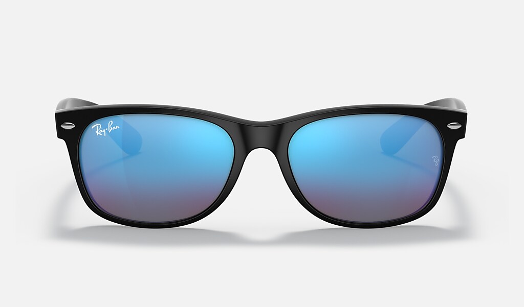 Perceptie Naar de waarheid logo New Wayfarer Flash Zonnebrillen in Zwart en Blauw | Ray-Ban®
