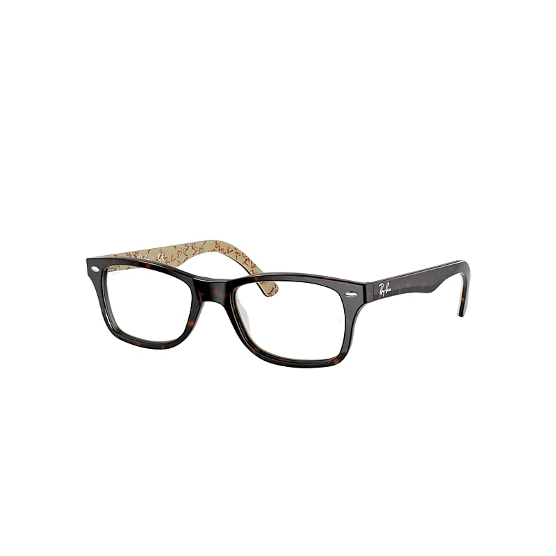 Ray-Ban Rb5228 Eyeglasses Tortoise Frame Clear Lenses 55-17