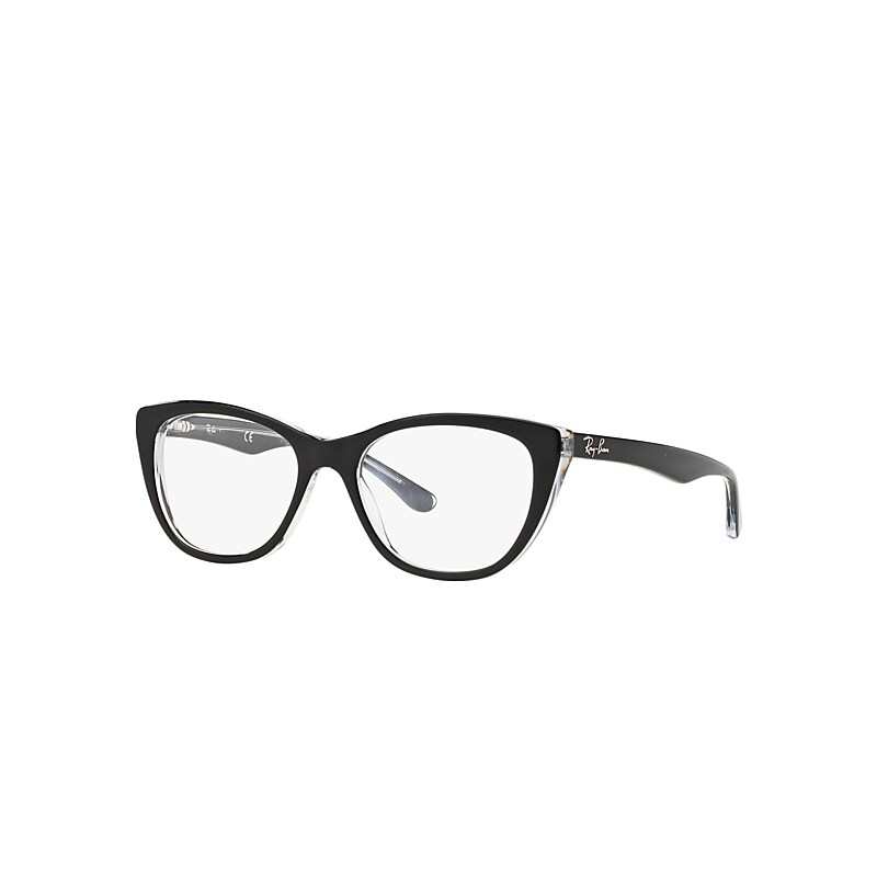 Ray Ban Rb5322 Eyeglasses Black Frame Clear Lenses Polarized 53-18
