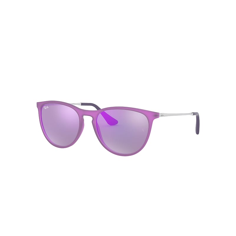Ray-Ban Erika Kids Sunglasses Silver Frame Violet Lenses 50-15