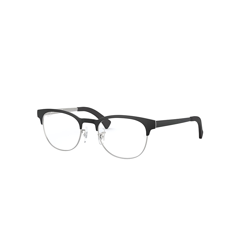 Ray-Ban Rb6317 Eyeglasses Black Frame Clear Lenses Polarized 51-20