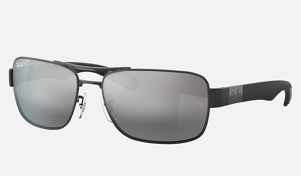 RB3522 Sunglasses in Black and Silver RB3522 Ray Ban