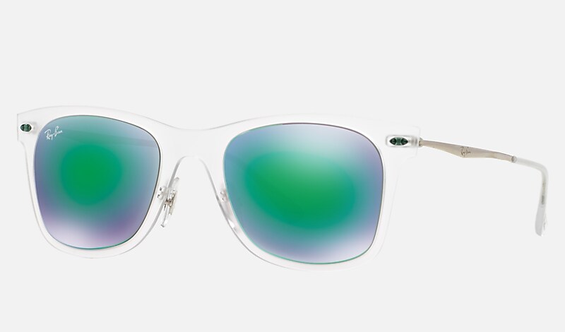 Transparent Sunglasses in Green and WAYFARER LIGHT RAY - RB4210