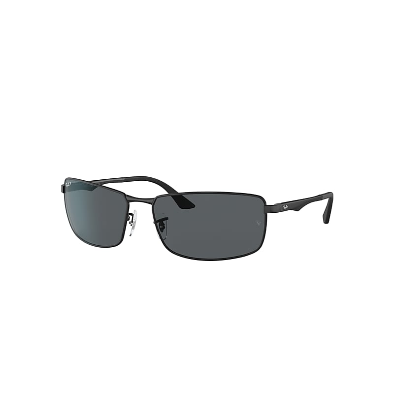 Ray-Ban Rb3498 Sunglasses Black Frame Grey Lenses Polarized 61-17