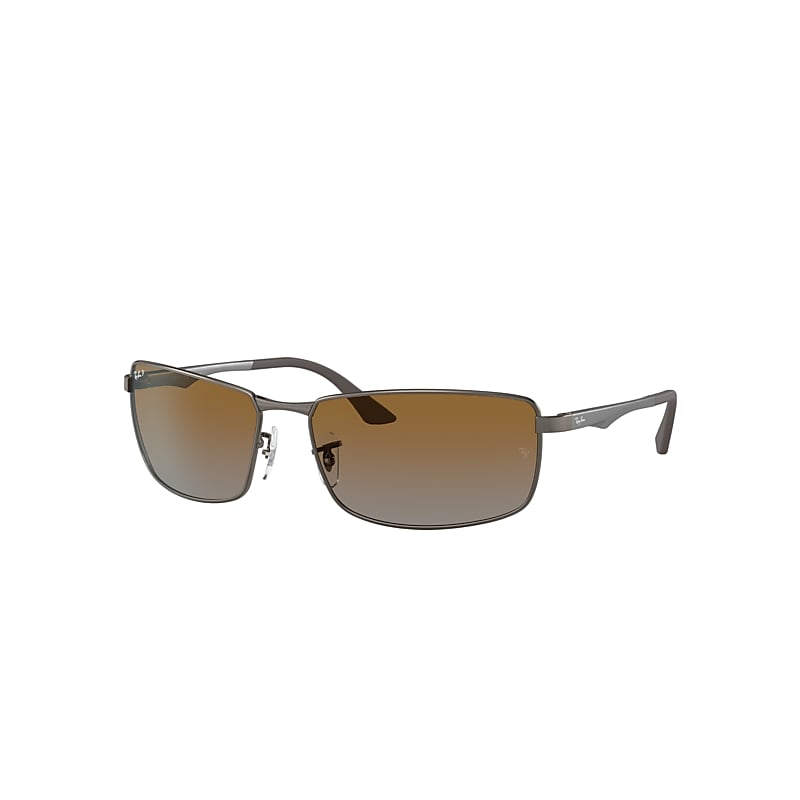 Ray-Ban Rb3498 Sunglasses Gunmetal Frame Brown Lenses Polarized 64-17