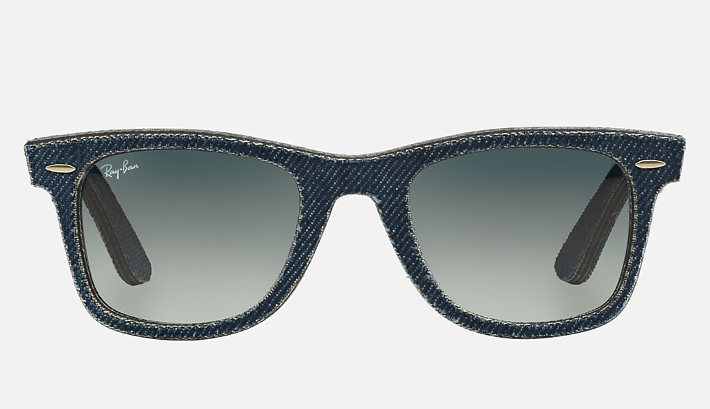 Original Wayfarer Denim Sunglasses in Blue Denim and Grey | Ray-Ban®